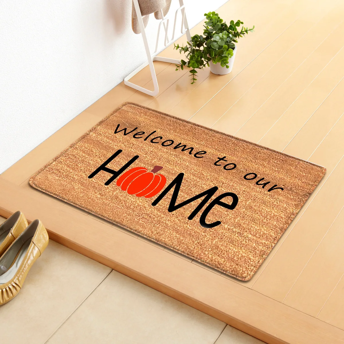 

Welcome Doormat Entrance Hallway Rectangle Non-Slip Floor Rugs Front Door Mat Outdoor Rugs Carpet Bedroom Kitchen Halloween