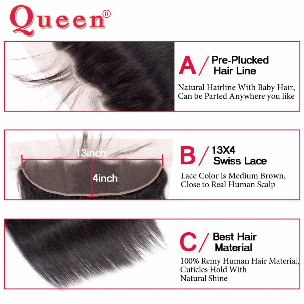 Queen hair Products бразильские прямые человеческие волосы пучки с фронтальным закрытием бразильские волосы remy Weave пучки с закрытием