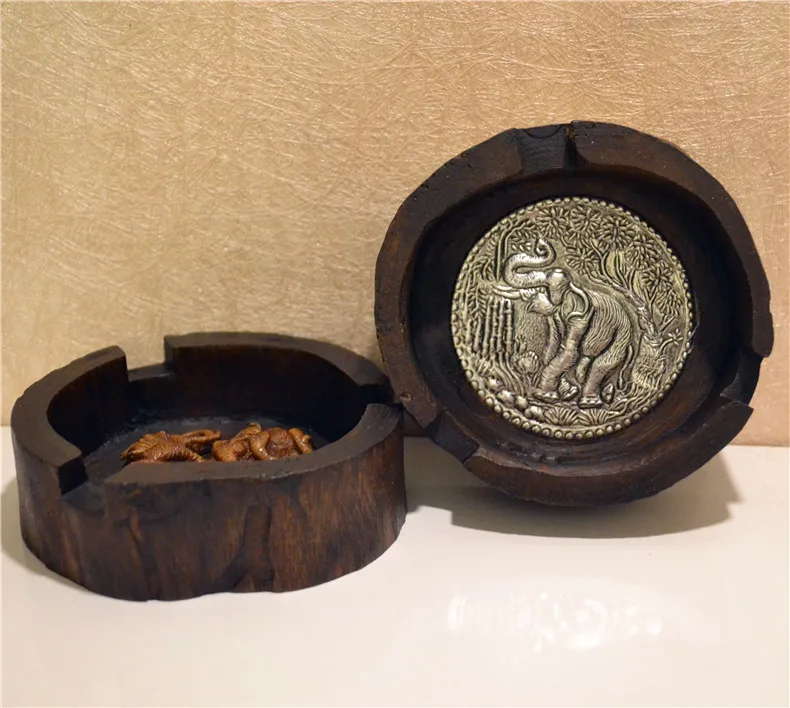 Пепельница деревянная для автомобиля Юго-Восточной Азии | Дом и сад