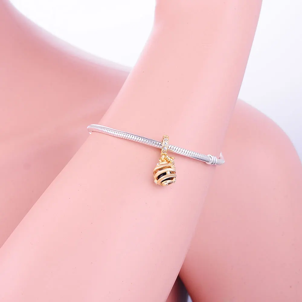 Подвеска для браслета в виде пчелы из серебра 2020 пробы | Украшения и аксессуары