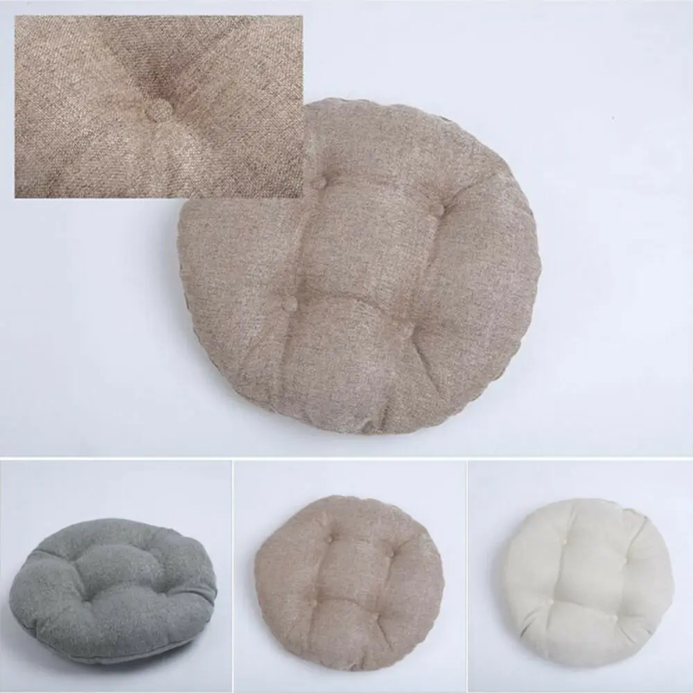 Круглая хлопковая подушка в скандинавском стиле для стола толстая садовая