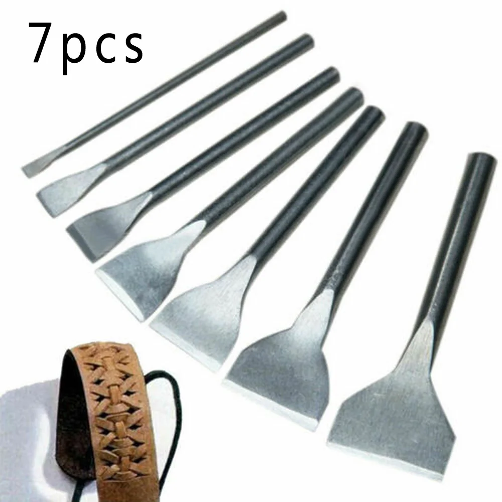7 шт./компл. инструменты для кожевенного ремесла Пробойники прямой Дырокол DIY