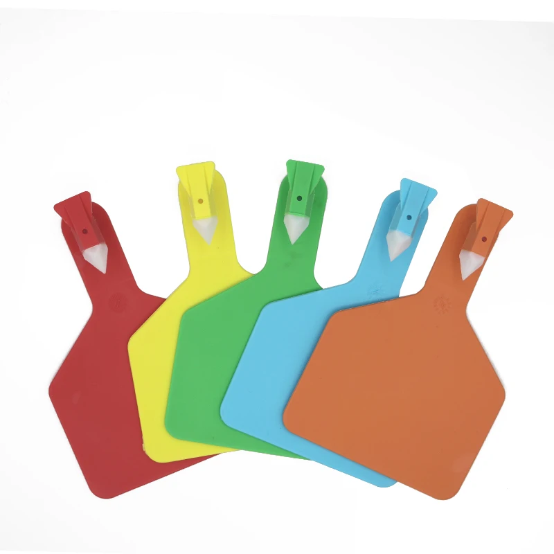 

50Pcs No Word Ear Laser Typing Identification Cards Ear Tags Livestock Ear Tag Pliers for Installing Cattle Sheep Pigs Ear Tags