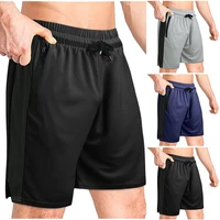 2021 summer new mens sports fitness single layer quick drying breathable mesh color matching shorts running squat fitness pants