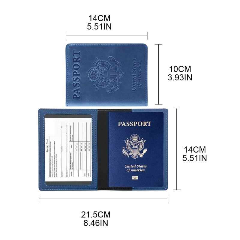 

Portable Travel Passport Holder PU Leather Card Cover Case Slim Protector Organizer