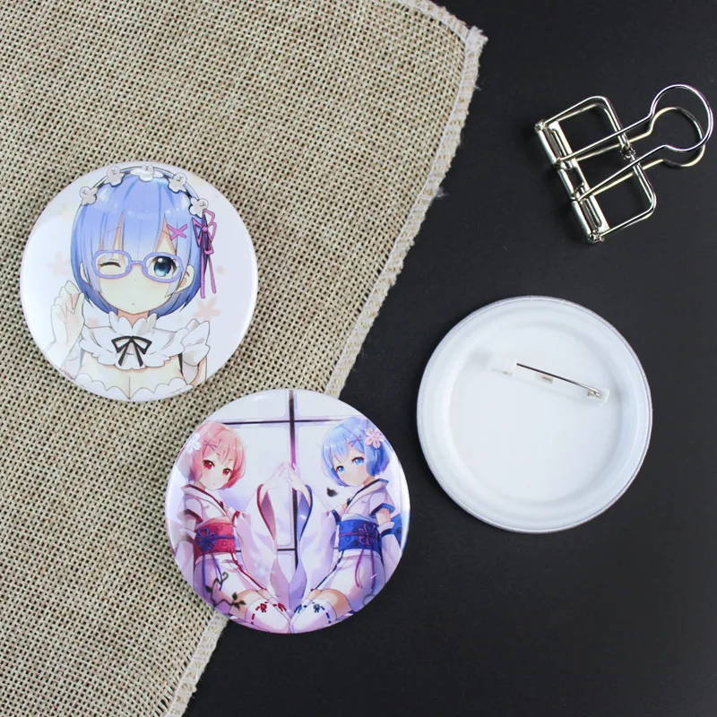 Re:Life In A Different World From Zero булавка аниме RE:ZERO Rem Ram Emilia Cosplay рюкзак с нашивками Icon Button