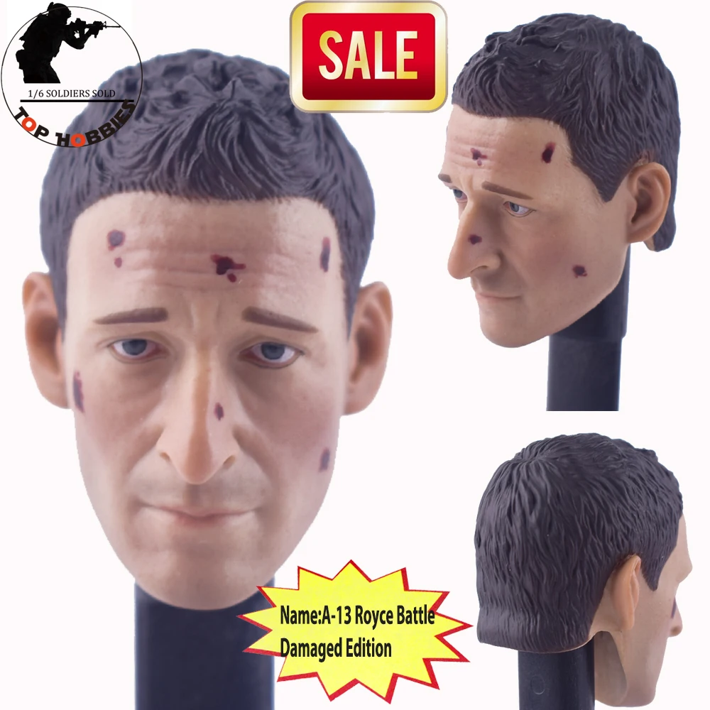 1/6 Sca Male Head Sculpture Carving Royce Battle Grey Coverall Jumpsuit COOMODEL Muscle Body Falcon Combat Boots 12“Figure | Игрушки и