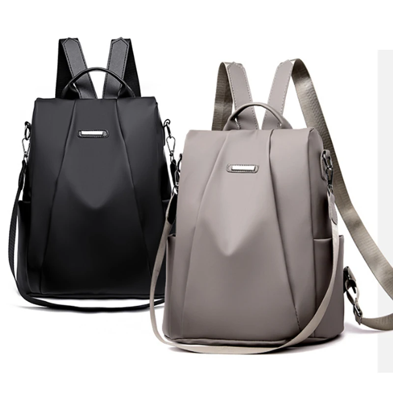 2022 Hot Women's Backpack Casual Nylon Solid Color School Bag Fashion Detachable Shoulder Strap Shoulder Bag New