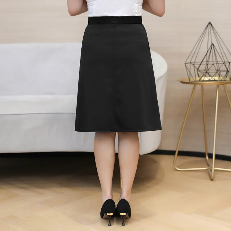 

Высокая талия, летняя юбка, а-силуэт, профессиональный большой размер, офисные женские миди юбки, женские элегантные повседневные юбки большого размера TA1910