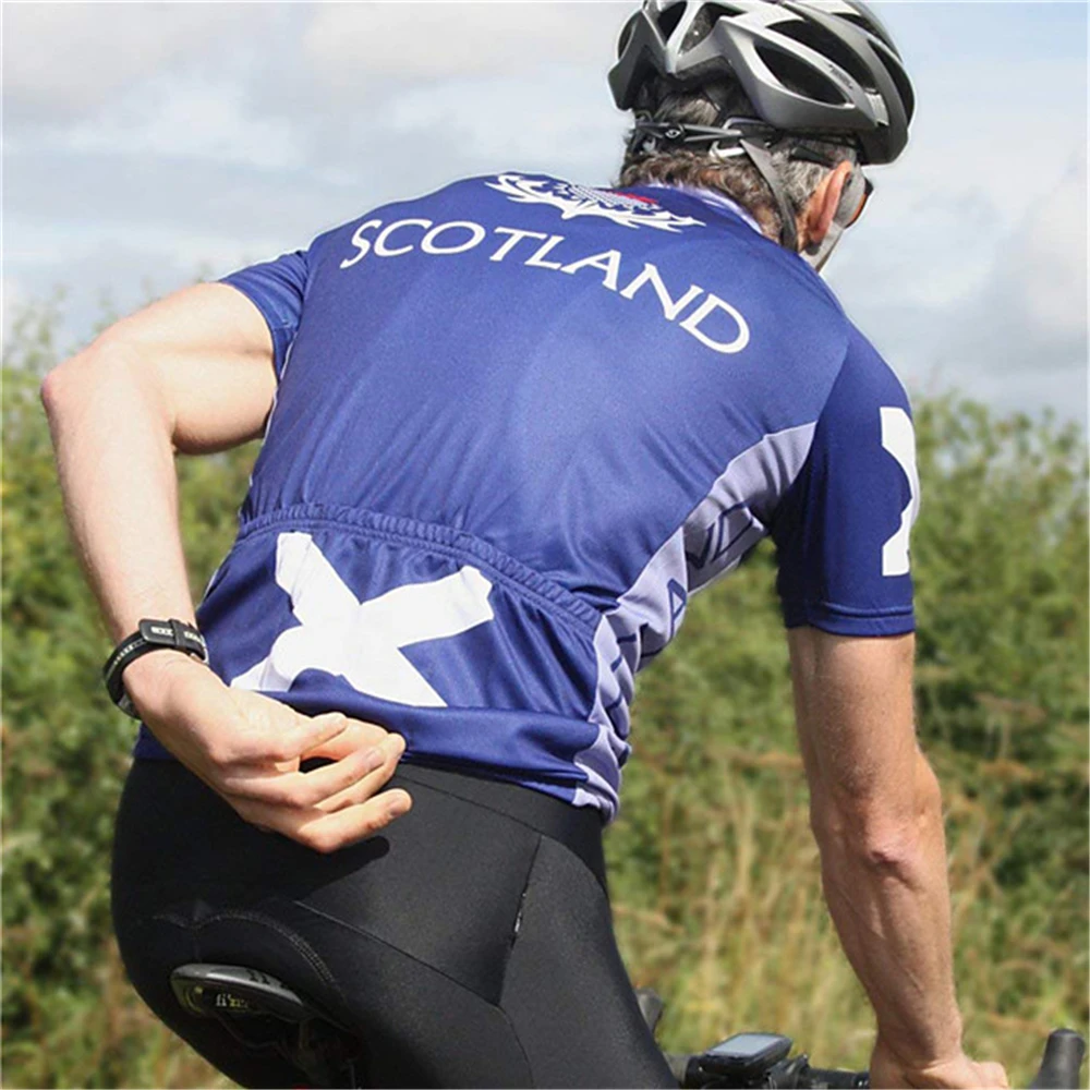 

Men's Short Sleeve Cycling Jersey Spandex Polyester Dragon Solid Color Scotland Bike Top Mountain Bike MTB Road Bike Clothing