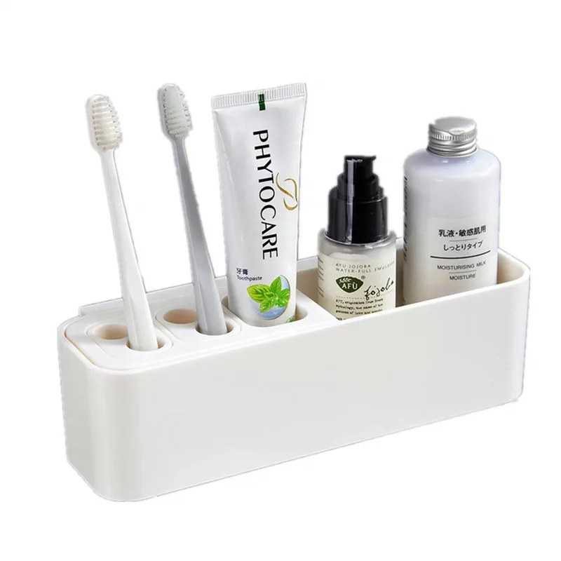 Держатель для зубных щеток съемный без дрели настенный диспенсер многоцелевой