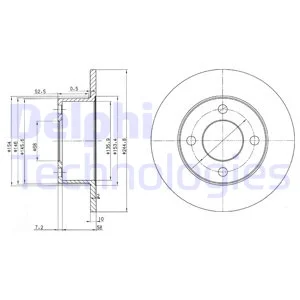

Задний диск DELPHI BG2747 91 AI.100