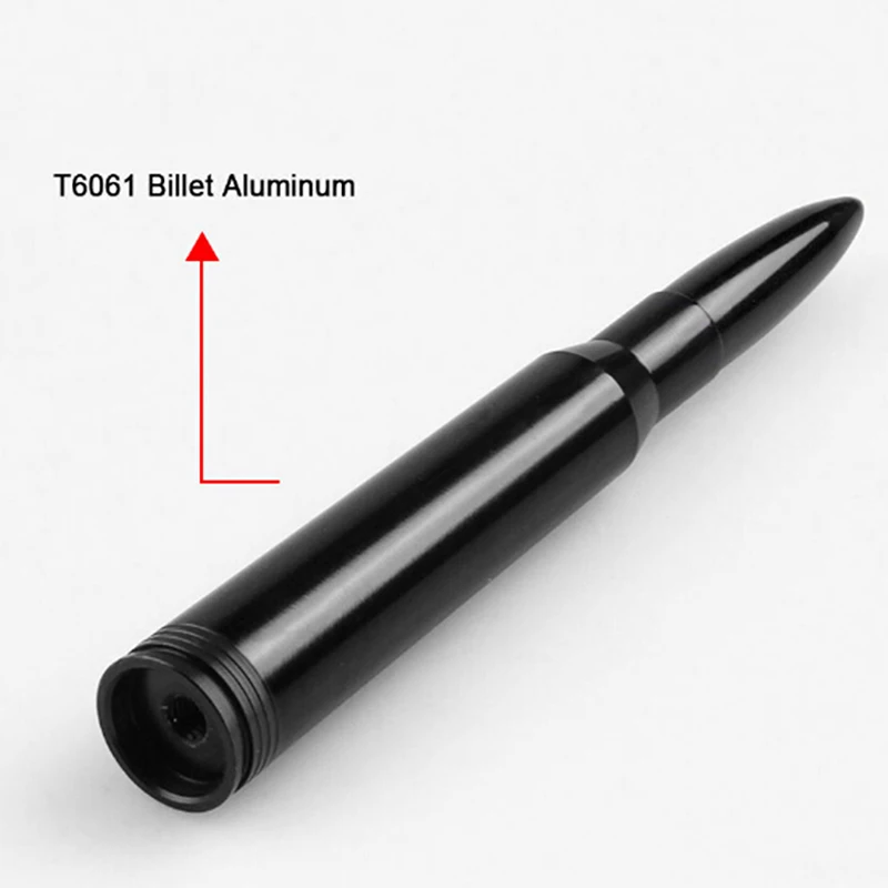 Черный Алюминиевый Автомобиль SUV крыша Антенна в виде патрона Калибр Пуля снаряд