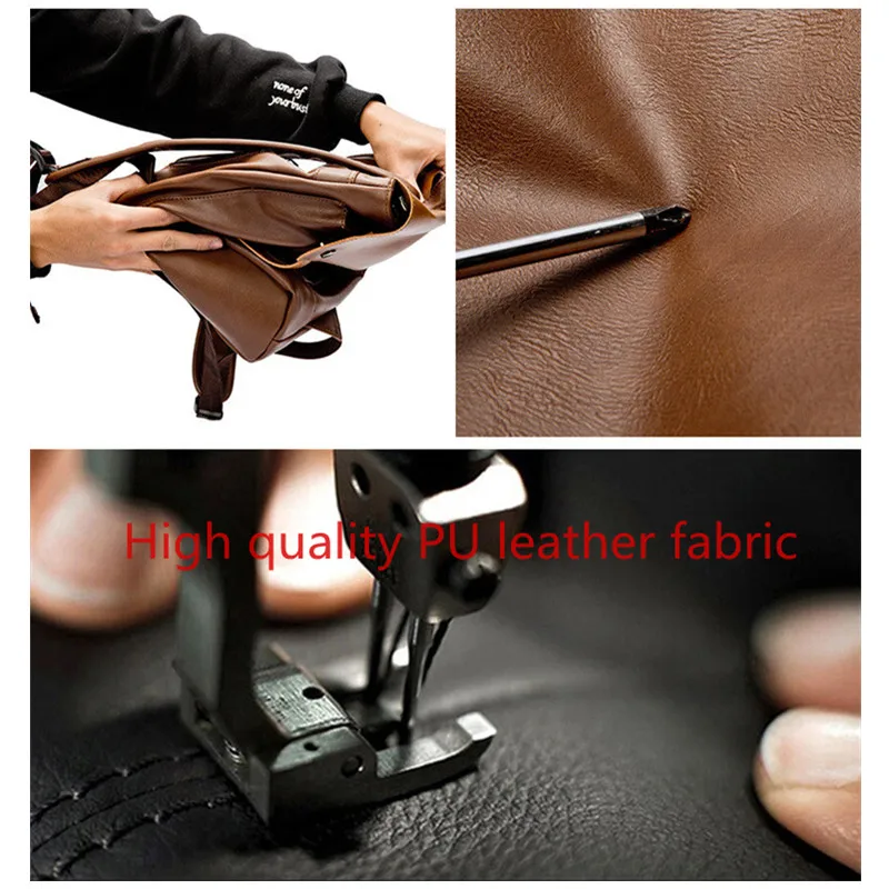 Рюкзак мужской из искусственной кожи водонепроницаемый ранец с защитой от кражи