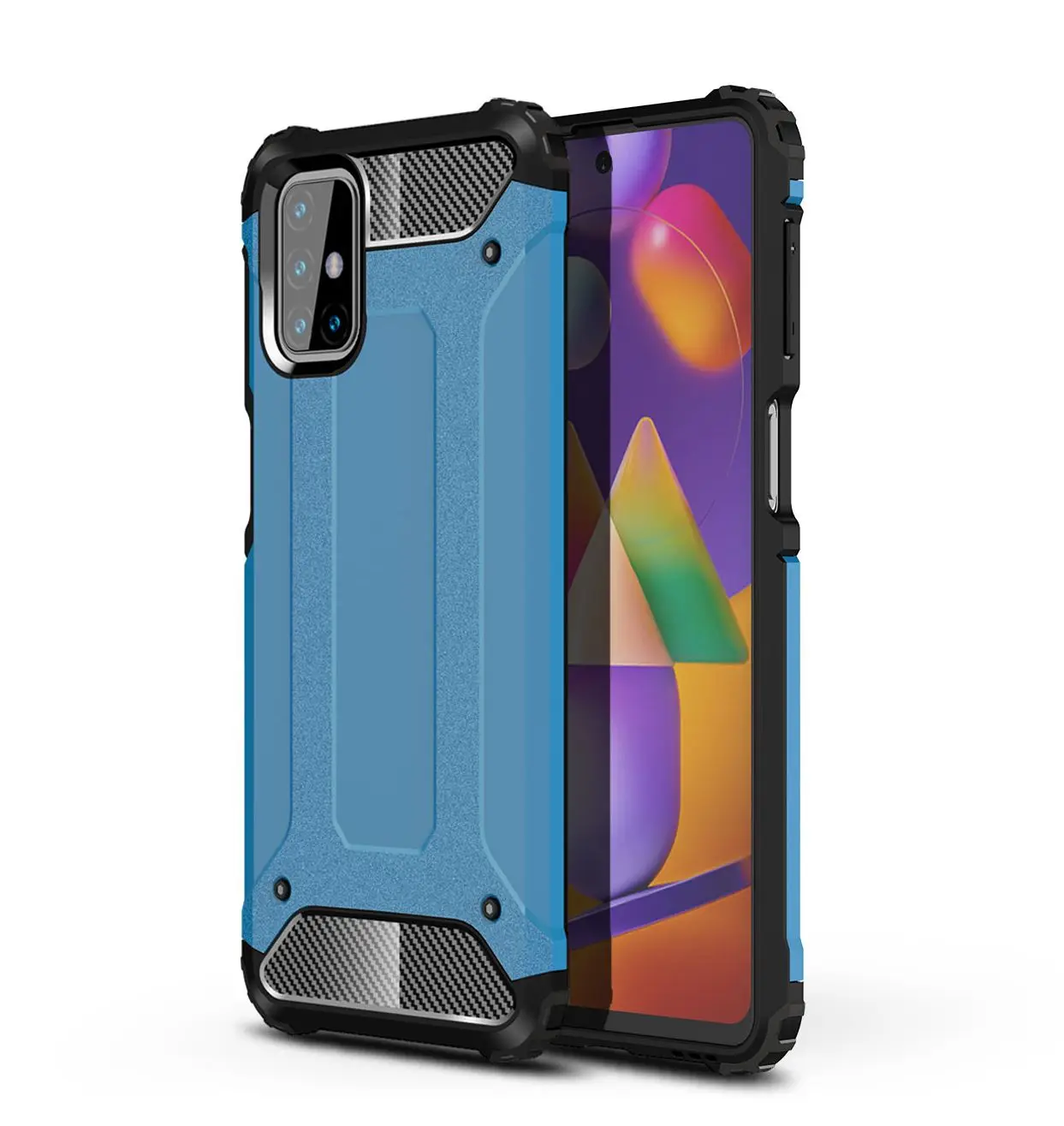 

Luxury Anti-fall Heavy Protection Rugged Armor Phone Case For Samsung Galaxy M01 A01 M31S M21S M60S M80S M40S M30S M02S PC Cover