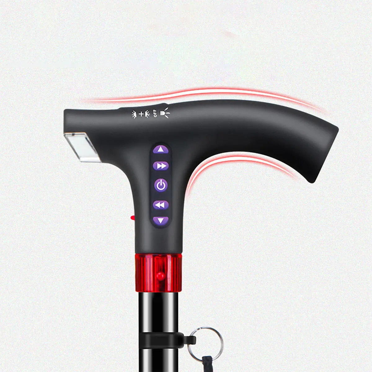 

Walking Stick Trekking Pole Aluminum Alloy Auto Alarm Height Adjustable Telescopic Musical Ultra Light Music Electronic Cane