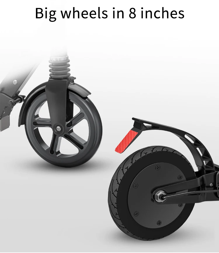 8 inch Autos Electricos Three Adjust Gears-speed Skateboard Folding Electric Scooter Adult With Speed Display | Спорт и развлечения