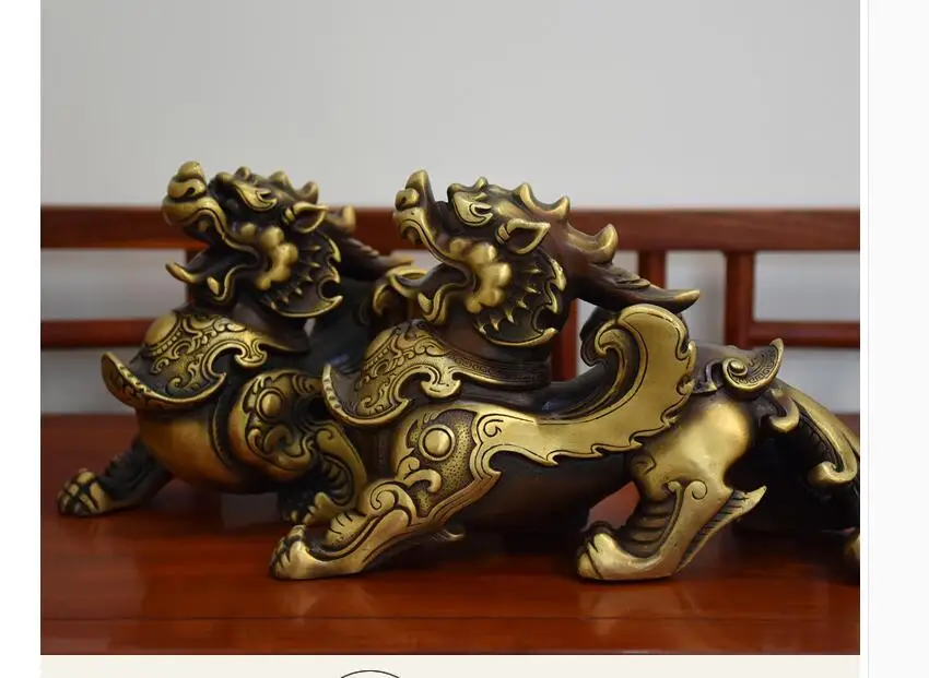 Bestellen EIN Paar 2PCS 2021 Home Shop Unternehmen SHOP Talisman Bringen Reichtum Geld GLÜCK Drachen PI XIU BRONZE Skulptur FENG SHUI Statue