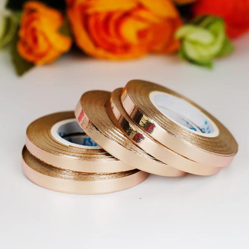5pcs 5mmx10m ribbon Розовое золото вечерние украшения сердце фольги воздушный шар номер конфетти для воздушного шара гелий Свадебный шар День рождения ребенок душ Декор - Цвет: 5pcs 5mmx10m ribbon