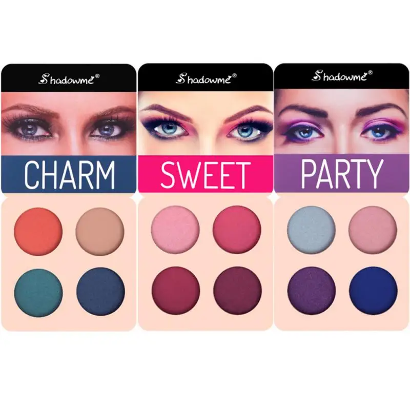

4 Colors Matte High Pigmented Eyeshadow Palette Earth Color Muti-style Eye Shadow Palette Smooth Durable Eye Makeup Powder TSLM1