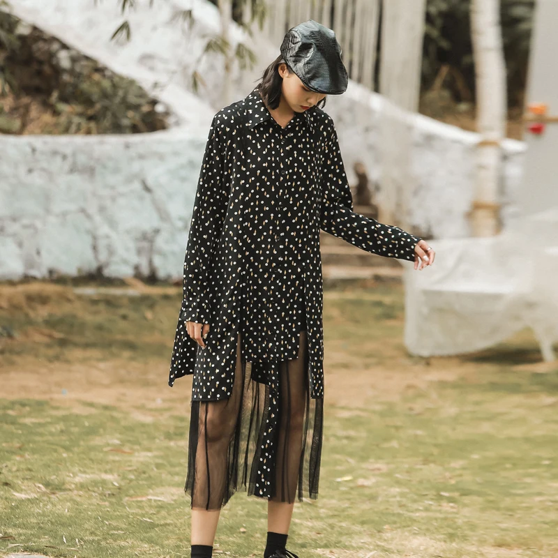 LANMREM можно отправить дизайн Ниша Женская ткань весна 2020 новинка сетка пэтчворк