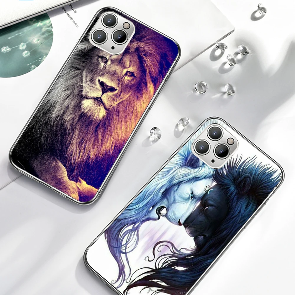 Чехол KISSCASE Lion с животными для iPhone 11 Pro XR XS MAX 6 6S 7 8 Plus X 10 мягкая задняя крышка из ТПУ