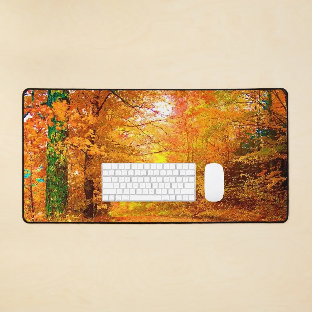 

Vermont Autumn Mouse Pad Big Computer Gaming Mousepad Anti-slip with Locking Edge Gaming Mouse Mat