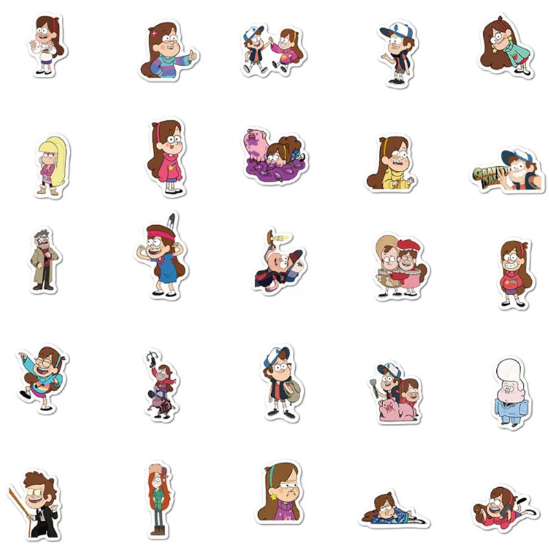103050pcs movie grotesque town sticker school student diary hand ledger stationery mobile phone guitar decoration kawaii toys free global shipping