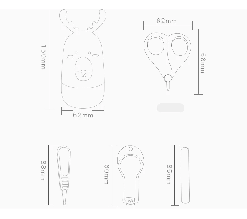 Набор детских кусачек для ногтей BN безопасные кусачки новорожденных товары