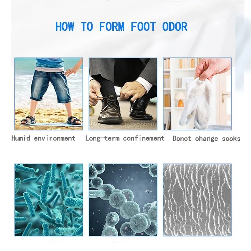 

Foot Odor Spray Antibacterial Deodorant Powder Anti Itch Sweat Odor Feet Liquid Anti-fungi Spray Shoe Sock Feet Care