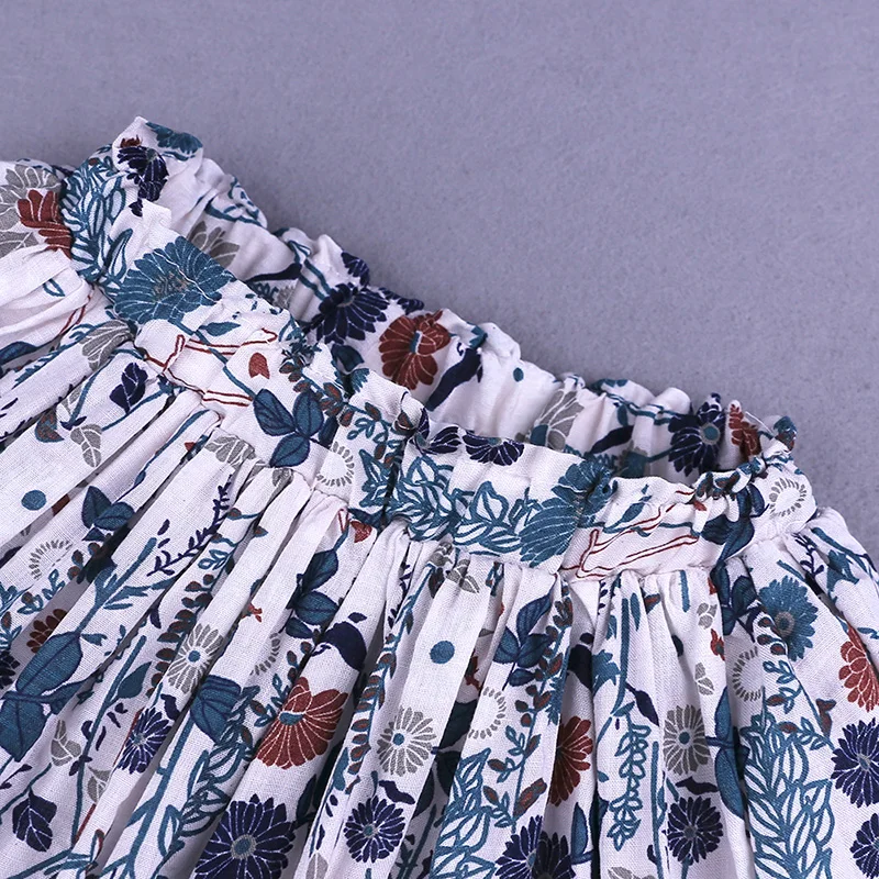 Модная юбка пачка для маленьких девочек с цветочным принтом юбки принцесс