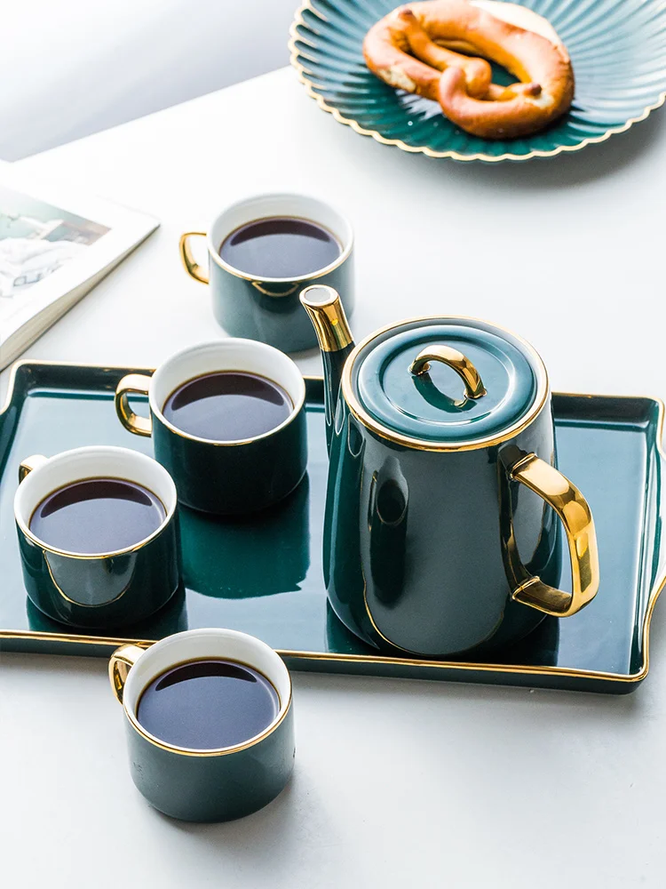 Скандинавская креативная кофейная чашка роскошный чехол белые чайные чашки с