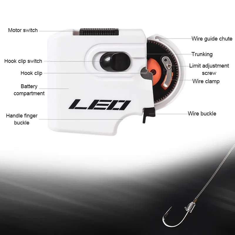 

Electric Fishing Hook Tyer Tier Automatic Line Fast Tying Tool Machine Multi-function Hook Electric Needle Knotter Fishing Tools