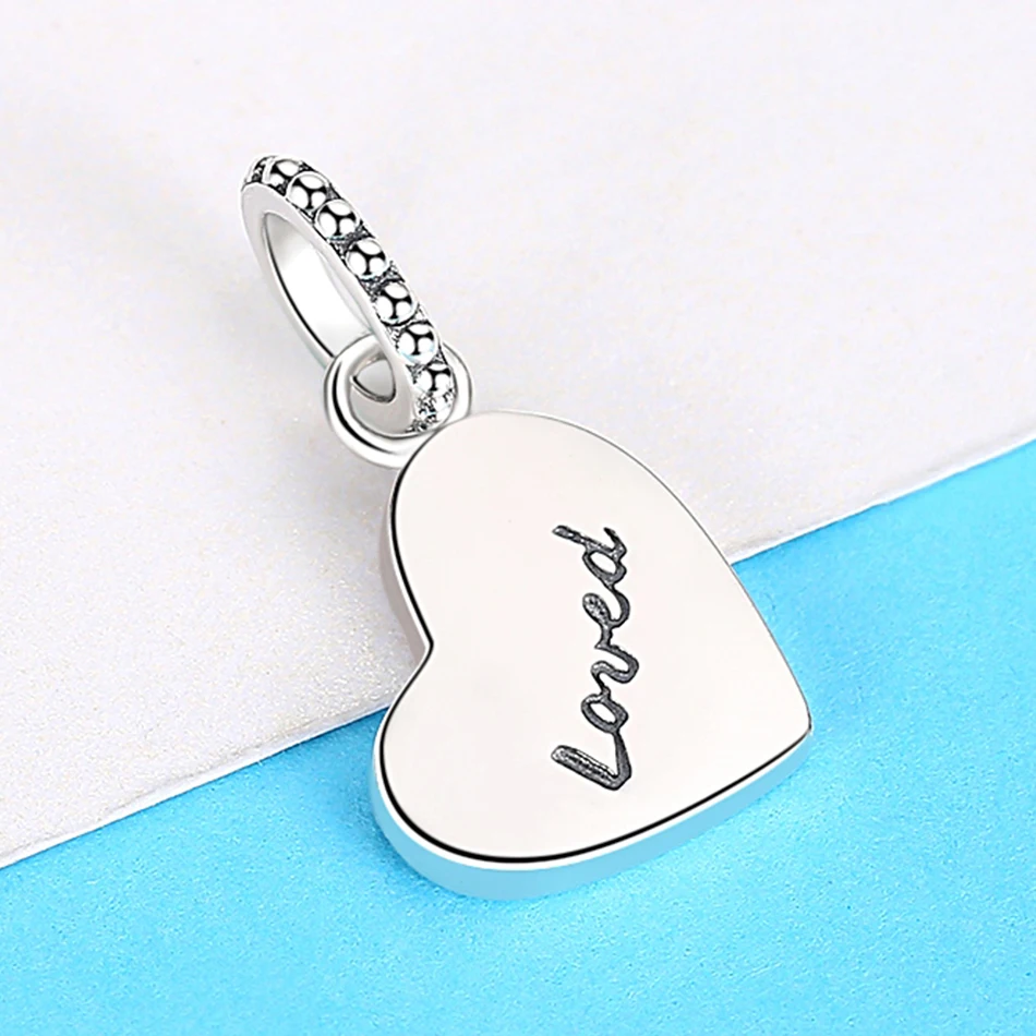 Новые подлинные 925 пробы серебряная подвеска, кулон Forever Love Броши с красной эмалью в виде бусины в форме сердца для оригинальной подвески ювелирный браслет сделай сам