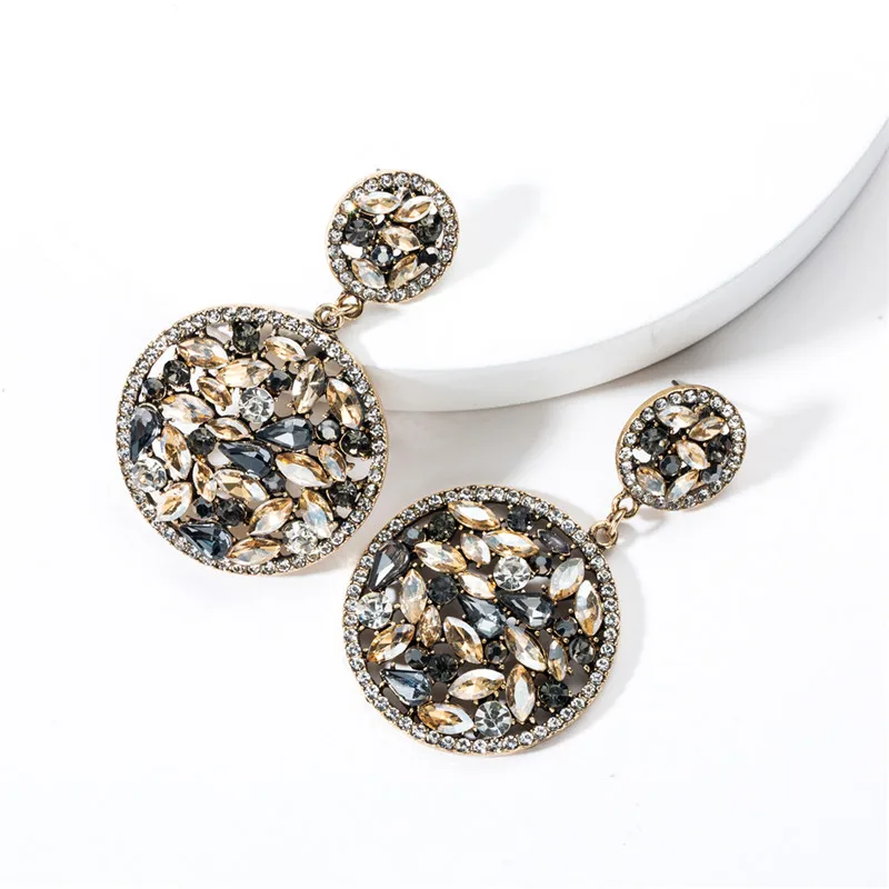 2019 новые модные украшения двойные размеры круглые акриловые серьги в стиле ретро