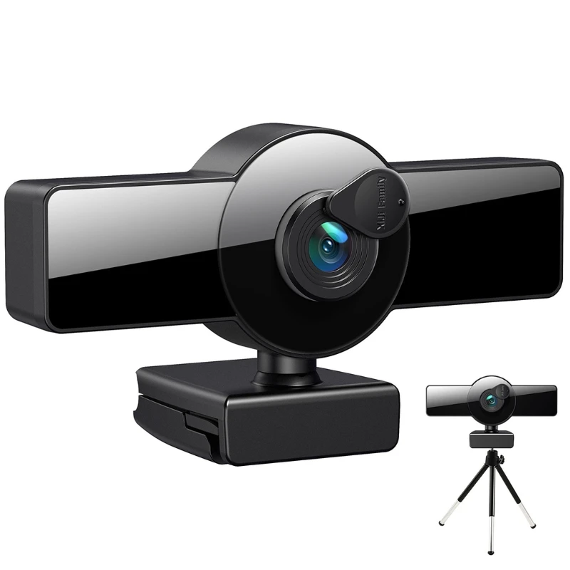 

2022 New 1080P Webcam Camera Drive-free Autofocus with Microphone and Privacy Cover