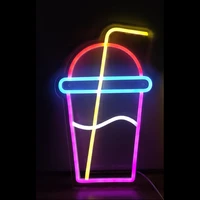 led neon light sign ice cream beer juice cup neon wall lights for room party decor kids birthday gift