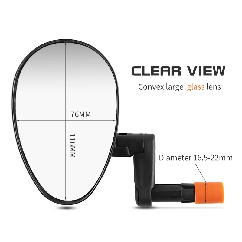 Велосипедное Зеркало заднего вида с выпуклым стеклом крепление на руль