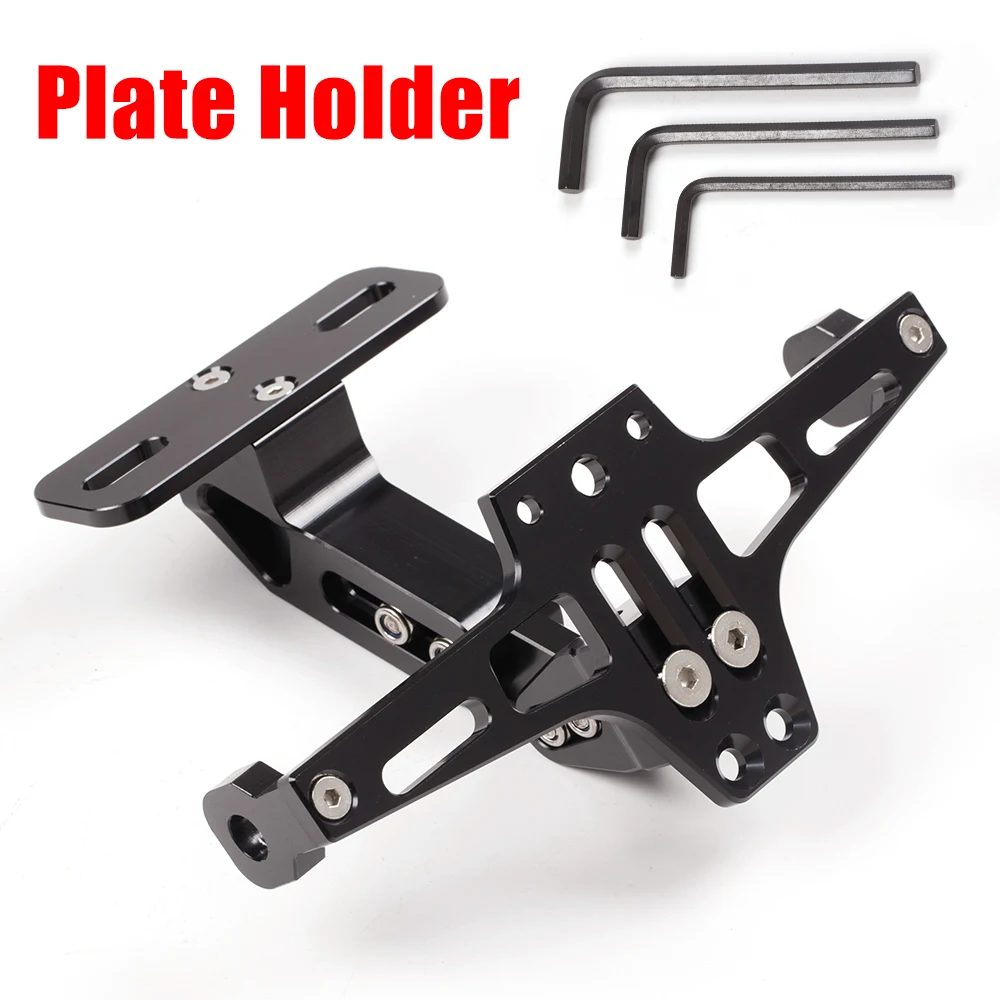 CNC мотоциклетный регулируемый угол алюминиевый Универсальный номерной знак