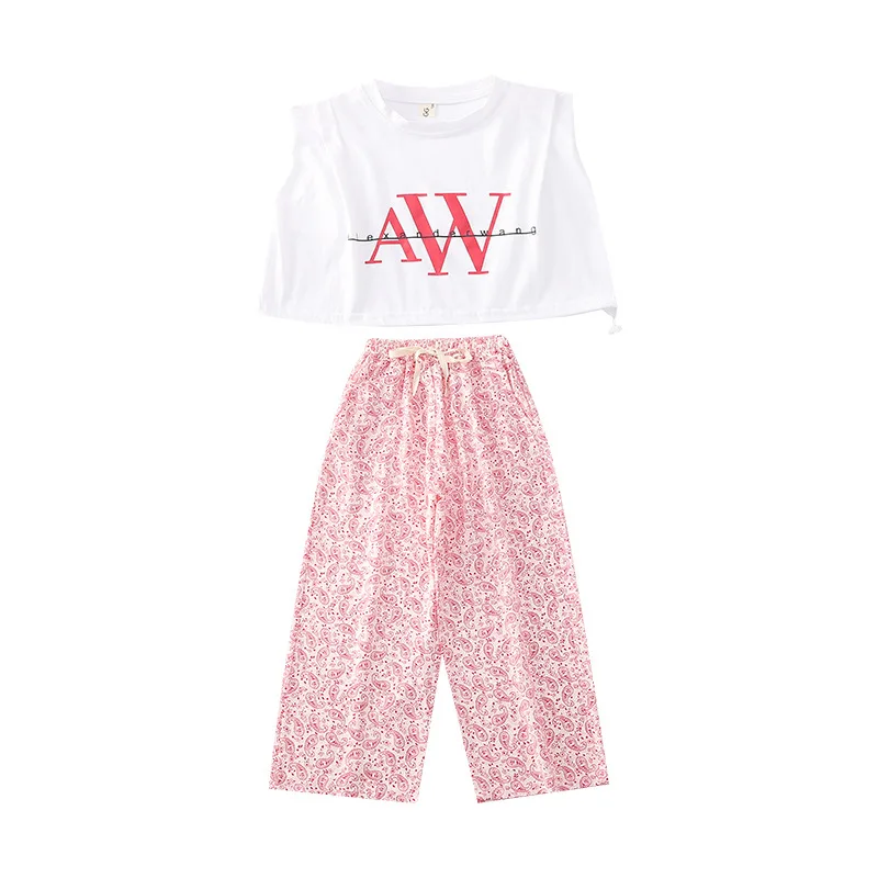 

XINYOU 2021 Fashion Trend Brand Women Female Baby Girls Summer clothing Sets Long Pants With T-shirt 2 pieces Outwear Suits Kids