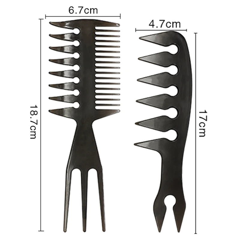 

Professional Double Side Tooth Combs Fish Bone Shape Hair Brush Barber Hair Dyeing Cutting Coloring Brush Man Hairstyling Tool