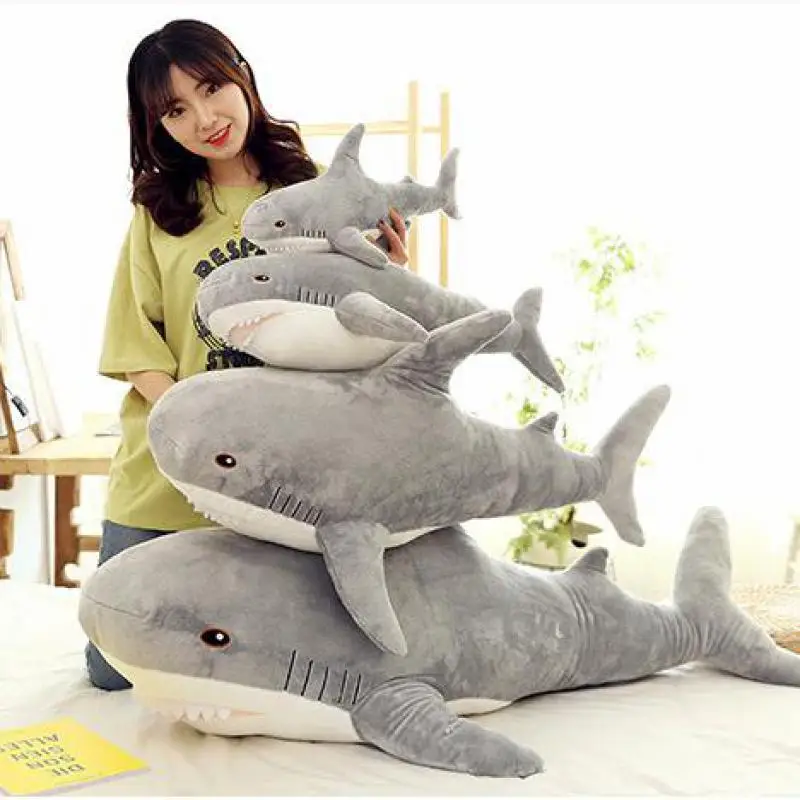 Игрушка плюшевая кусающая Акула 80/100 см большой размер | Игрушки и хобби