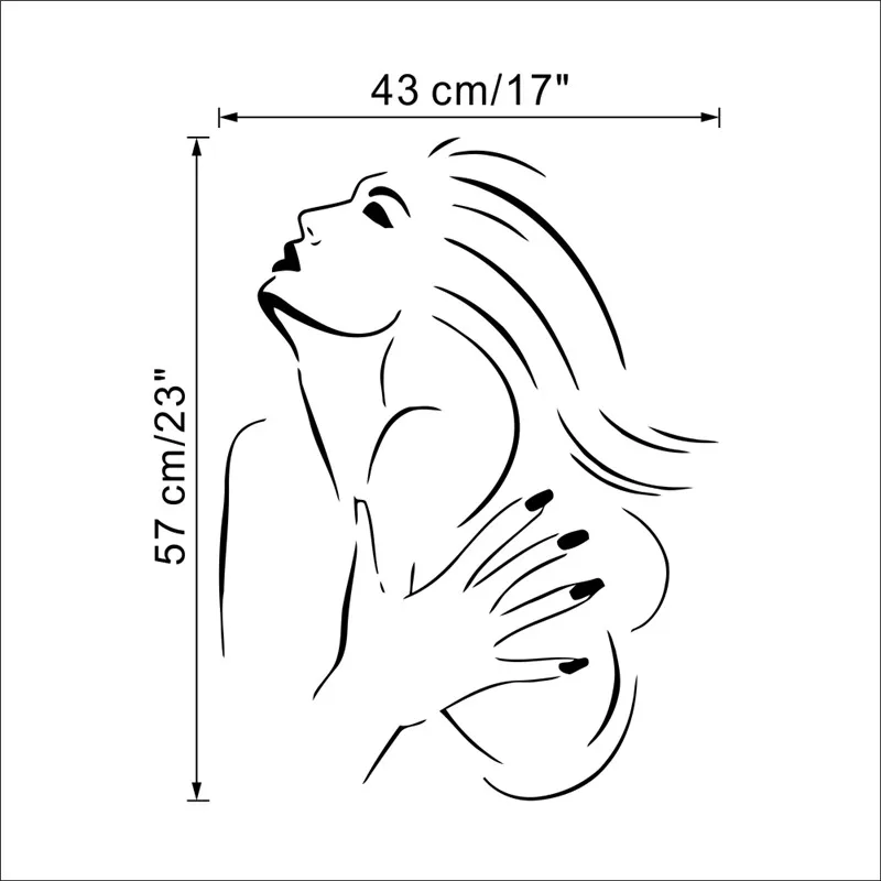 

sexy women Wall Stickers living room girl bedroom Wall Decals family Decoration