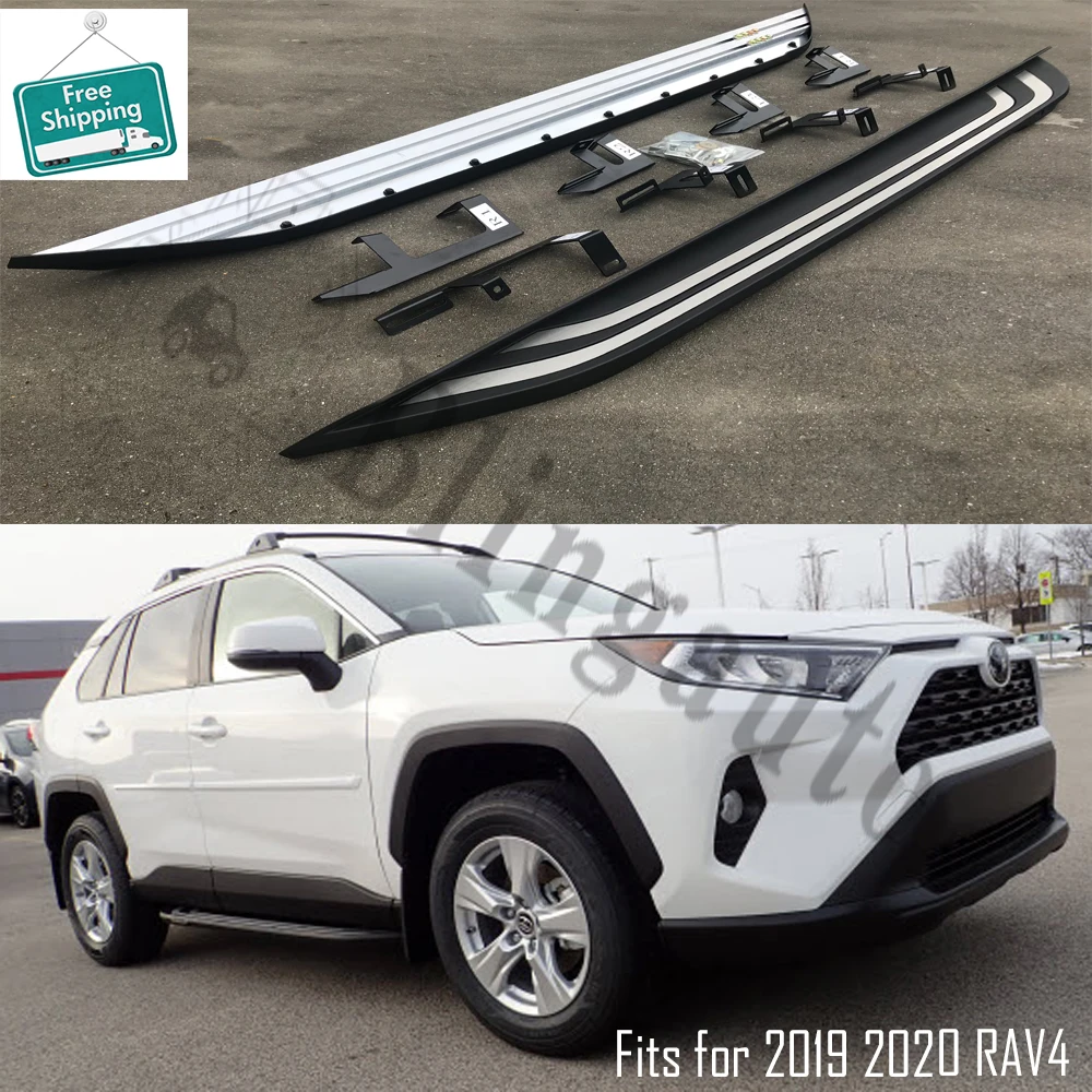 Левая и правая алюминиевая ступенька 2 шт. подходит для Toyota RAV4 RAV 4 2019 2020 защитная