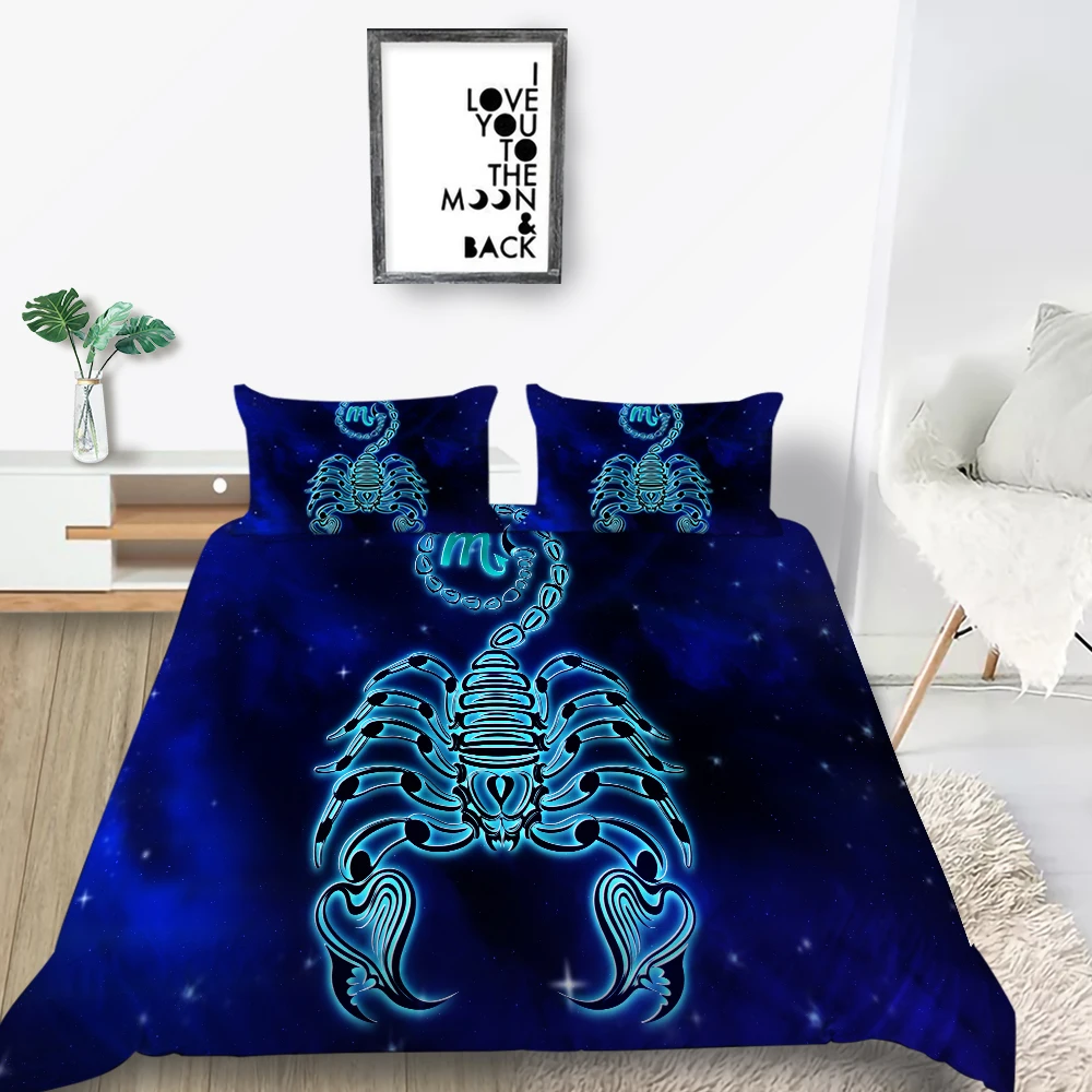Комплект постельного белья с созвездиями Лев креативный крутой Модный 3D