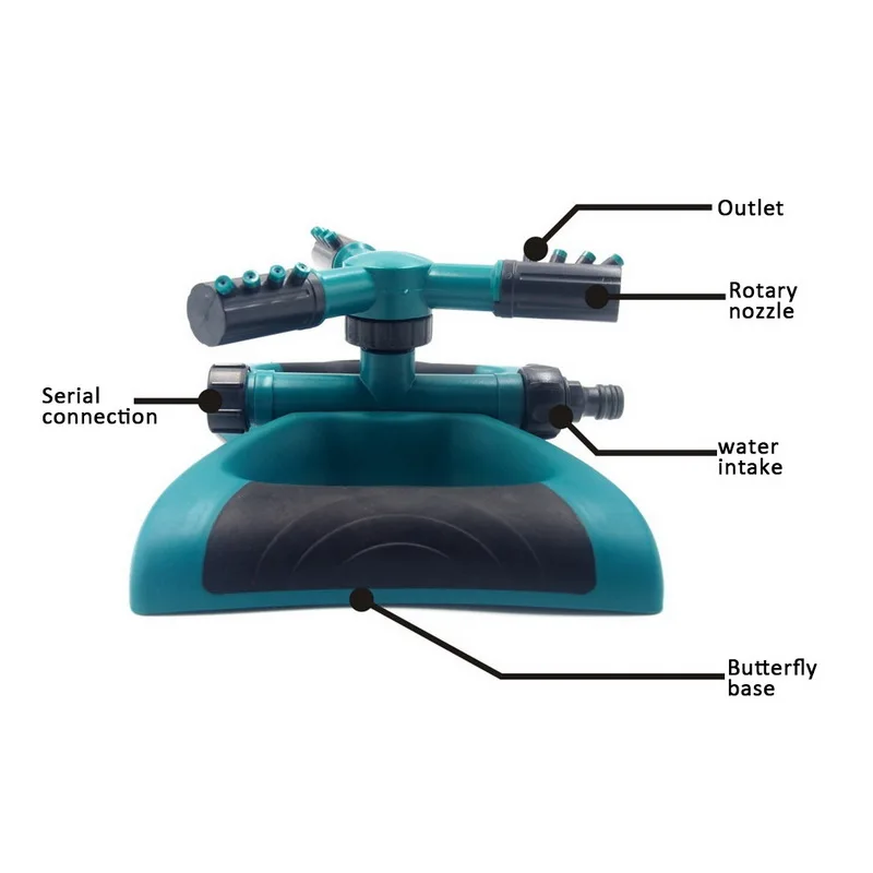 3 сопла садовый дождевальный аппарат автоматический полив травы