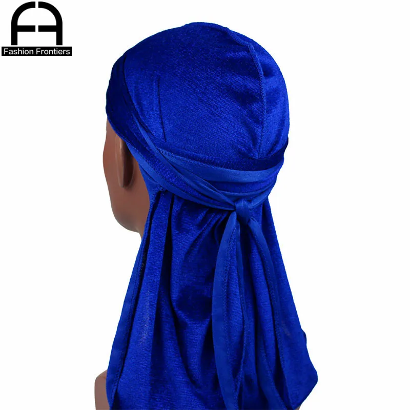 Мужская и женская бархатная бандана Durag летняя дышащая Бандана с удлиненным