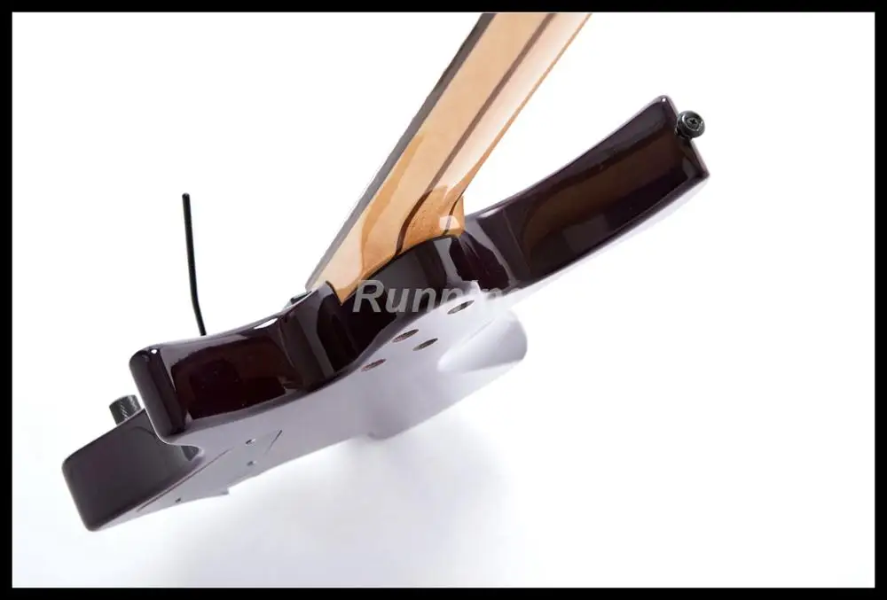 Высокое качество безголовая гитара цельный корпус из красного дерева