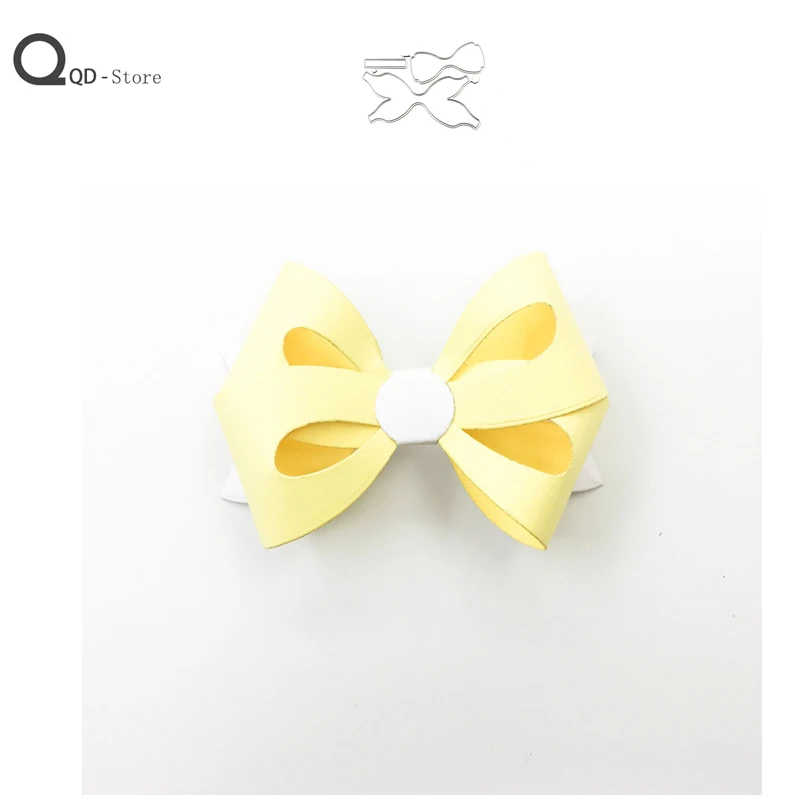 

Scrapbook Metal Cutting Dies Children's Educational Double-Layer Bow DIY Card Make Mould Model Craft Decoration New 2021