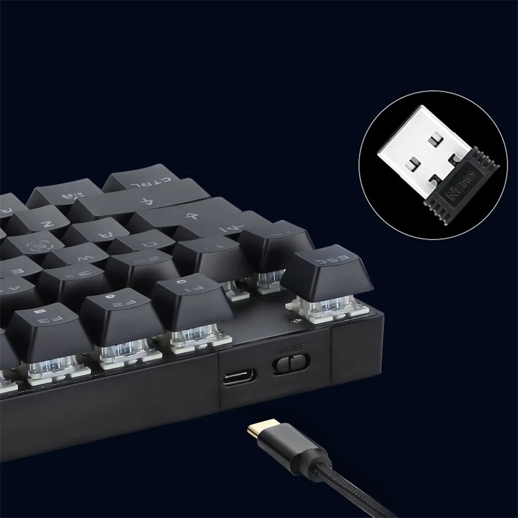 GK82 2 4 ГГц/Проводная беспроводная клавиатура Двухрежимная механическая с